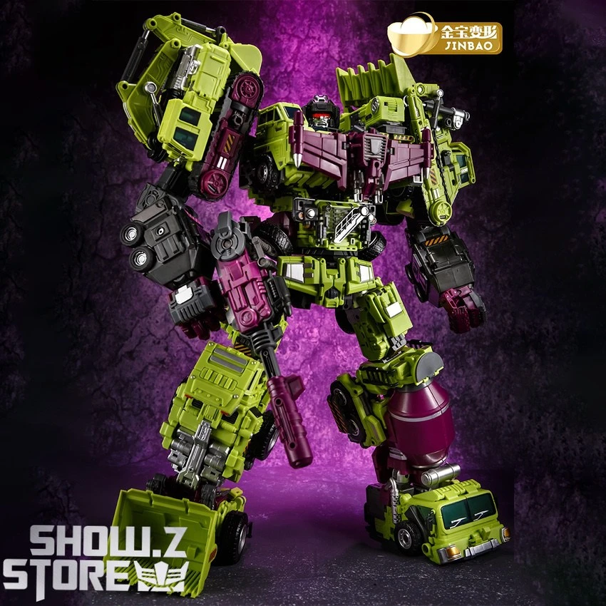 Jinbao DF03 Builder.D Devastator Green Version Set Of 6 Oversized Version - Image 3