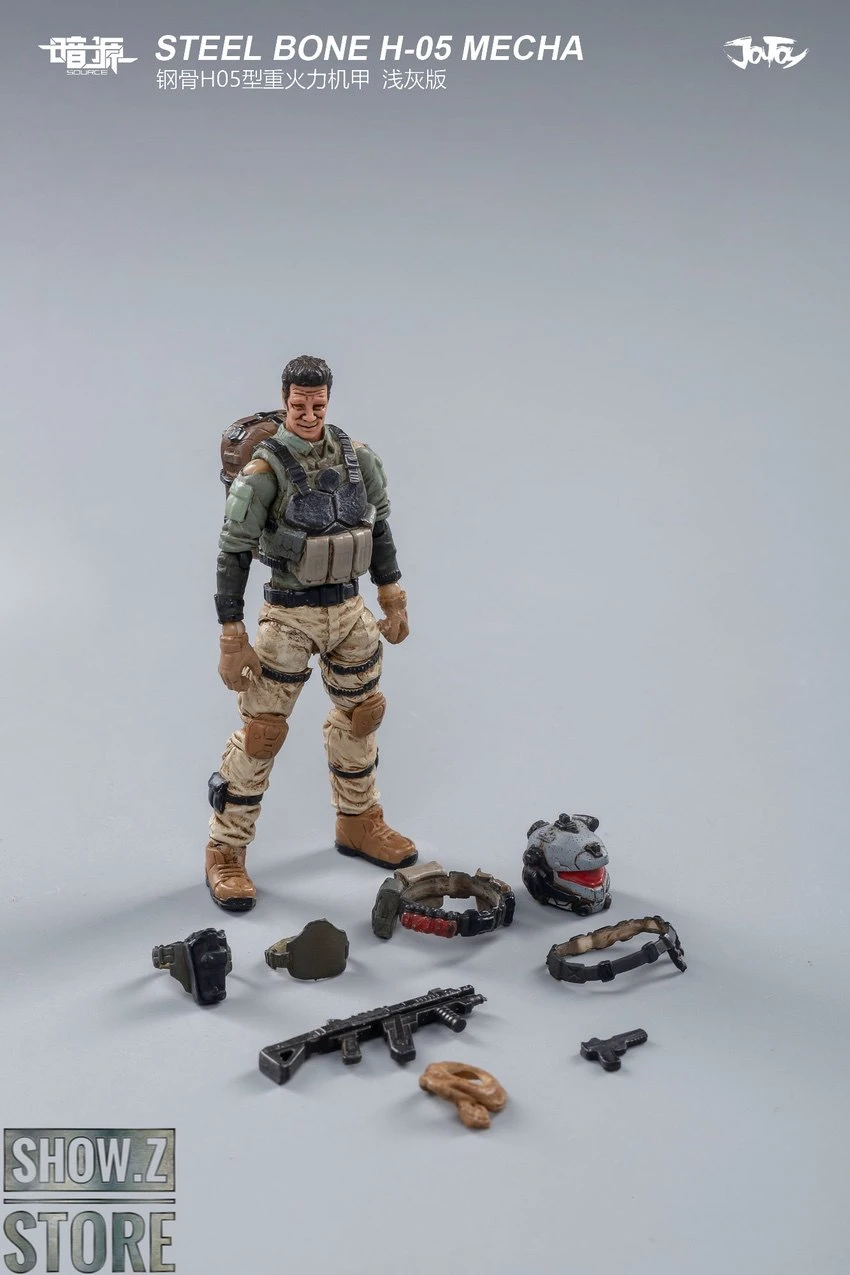 JoyToy Source 1/25 H05 Steel Bone Heavy Firepower Mecha W/ Pilot Gray Version - Image 11