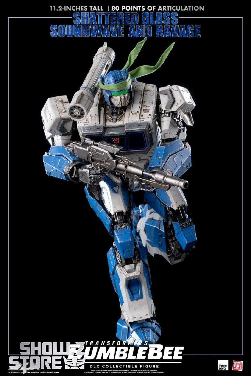 ThreeZero & Hasbro 3Z0160-EX 3Z04121W0 DLX Shattered Glass Soundwave & Ravage W/ LED - Image 9