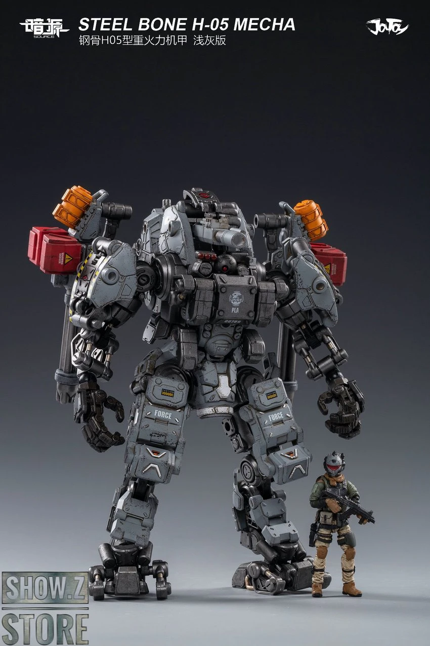 JoyToy Source 1/25 H05 Steel Bone Heavy Firepower Mecha W/ Pilot Gray Version - Image 8