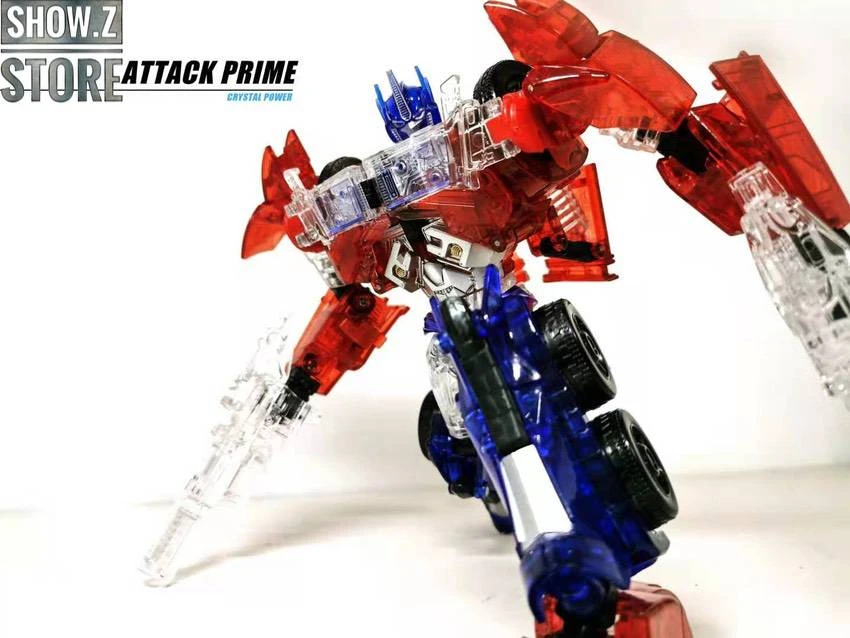 APC Toys APC-001 Attack Prime TFP Optimus Prime Clear Version W/ Black Wheels - Image 15