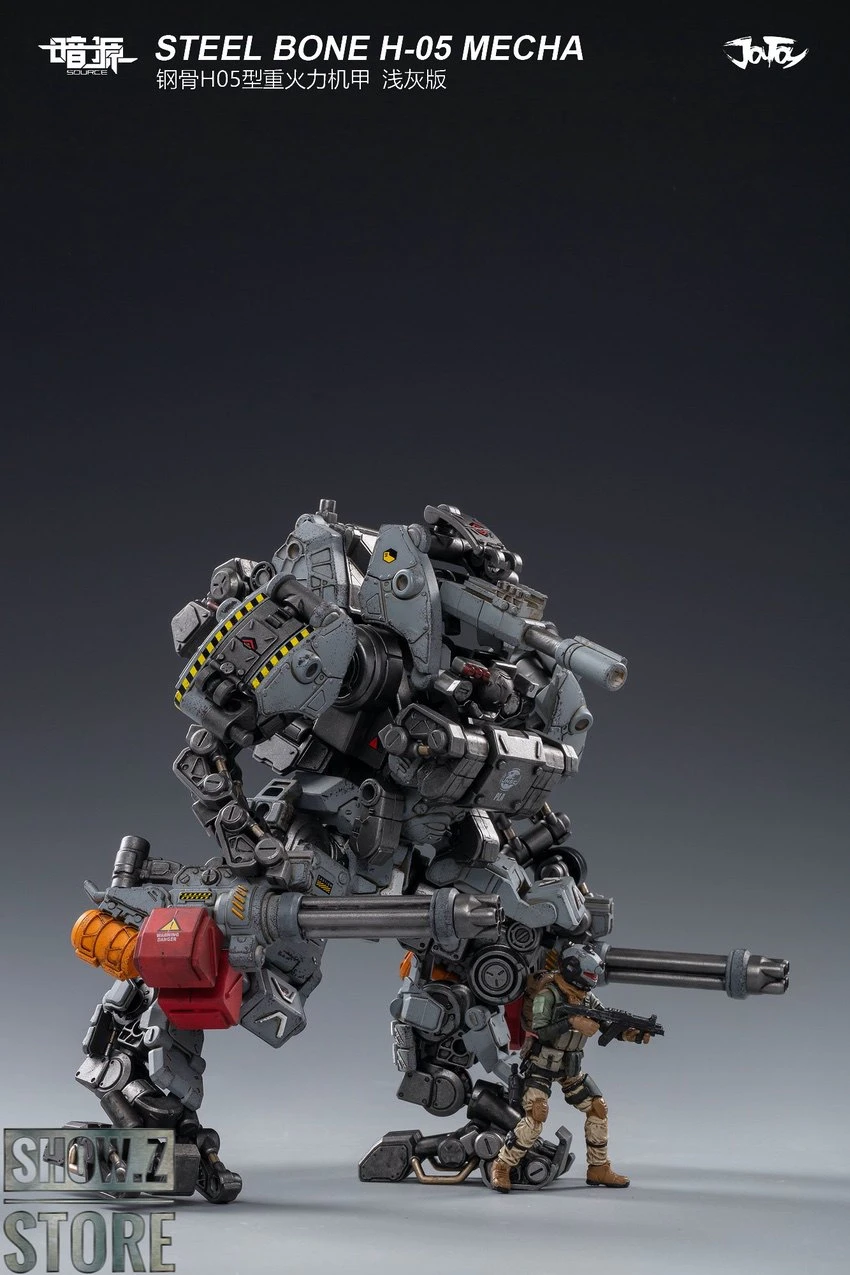 JoyToy Source 1/25 H05 Steel Bone Heavy Firepower Mecha W/ Pilot Gray Version - Image 7
