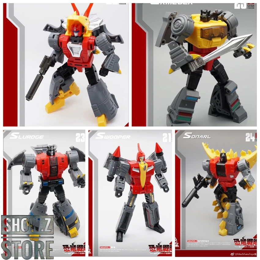 MechFansToys MF-21N(RED)/22N/23N/24N/25N Swoop(RED)/Slag/Sludge/Snarl/Grimlock Set Of 5 - Image 2