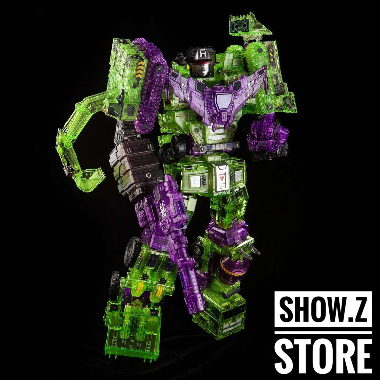 Toyworld TW-C07C Constructor Devastator Clear Version Full Set Of 6 Figures TW-07C Clear Constructor - Image 2