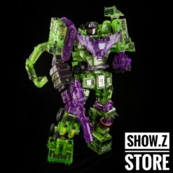 Toyworld TW-C07C Constructor Devastator Clear Version Full Set Of 6 Figures TW-07C Clear Constructor