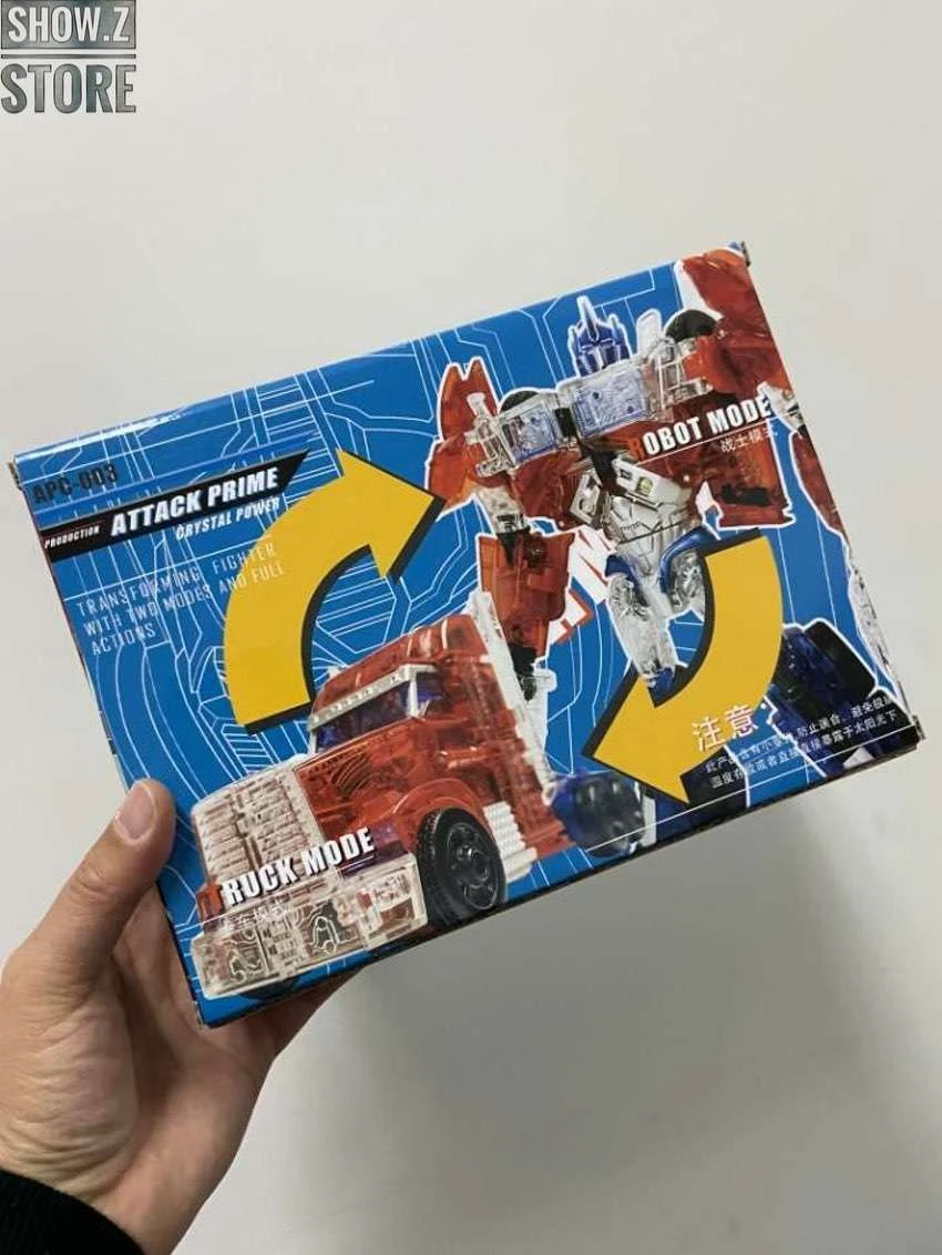 APC Toys APC-001 Attack Prime TFP Optimus Prime Clear Version W/ Black Wheels - Image 11
