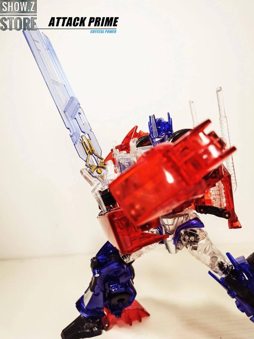 APC Toys APC-001 Attack Prime TFP Optimus Prime Clear Version W/ Black Wheels - Image 20