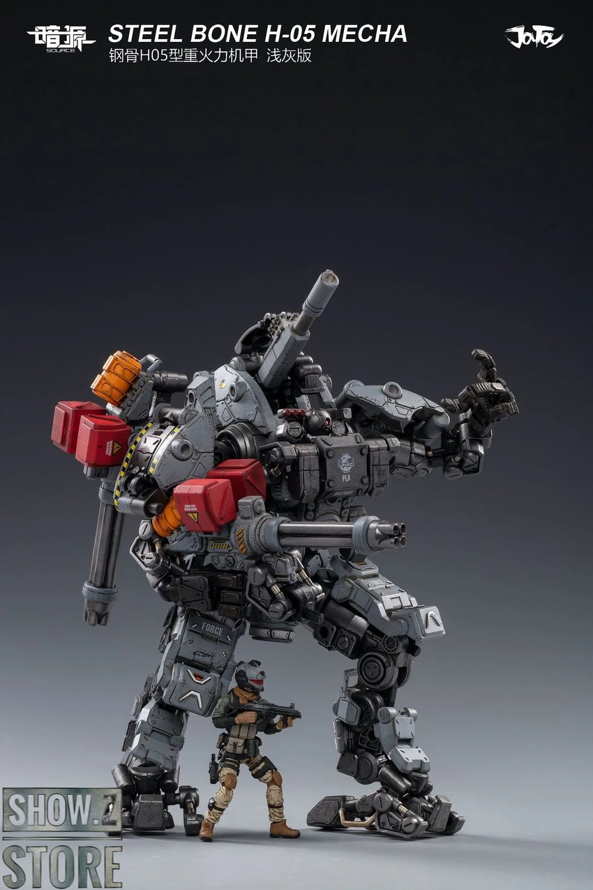 JoyToy Source 1/25 H05 Steel Bone Heavy Firepower Mecha W/ Pilot Gray Version - Image 6
