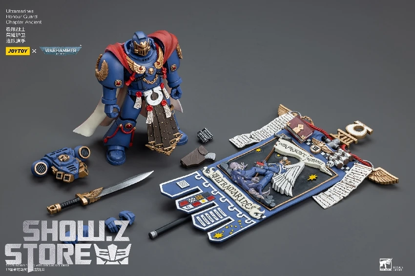 JoyToy Source 1/18 Warhammer 40K Ultramarines Honour Guard Chapter Ancient - Image 9