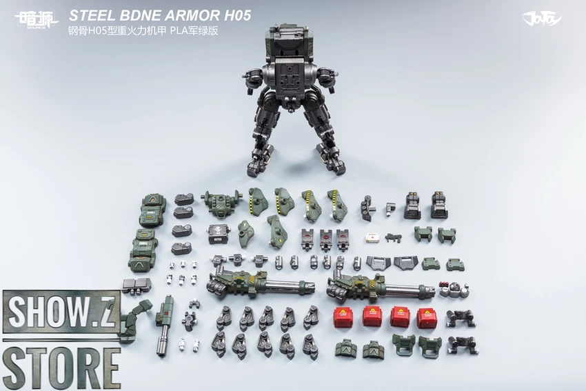 JoyToy Source 1/25 H05 Steel Bone Attack Mecha Military Green Color W/ Pilot - Image 11