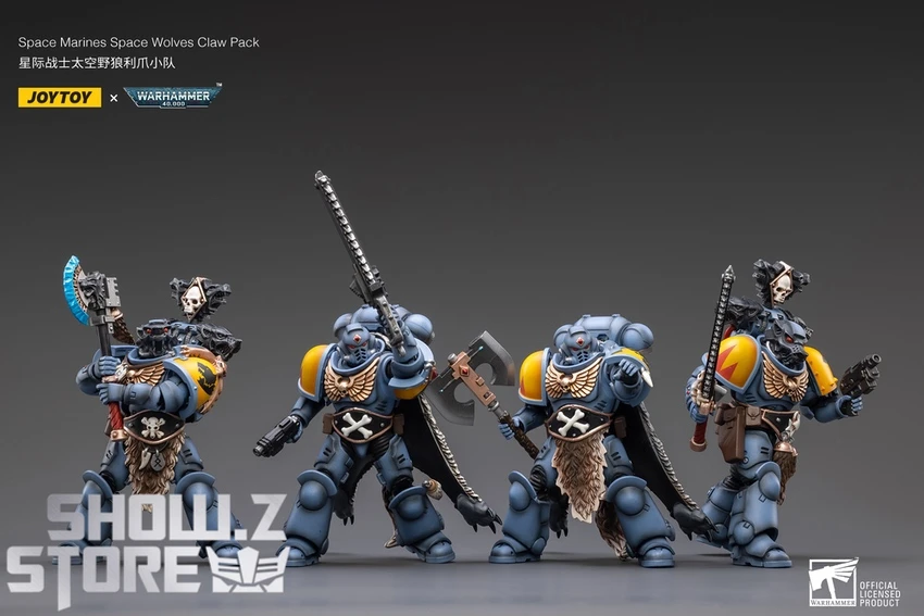 JoyToy Source 1/18 Warhammer 40K Space Wolves Claw Pack Set Of 4 - Image 7