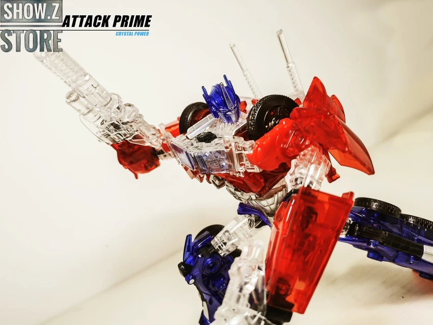 APC Toys APC-001 Attack Prime TFP Optimus Prime Clear Version W/ Black Wheels - Image 19