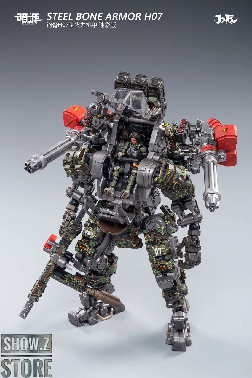JoyToy Source 1/25 H07 Steel Bone Attack Mecha Jungle Camouflage W/ Pilot - Image 15