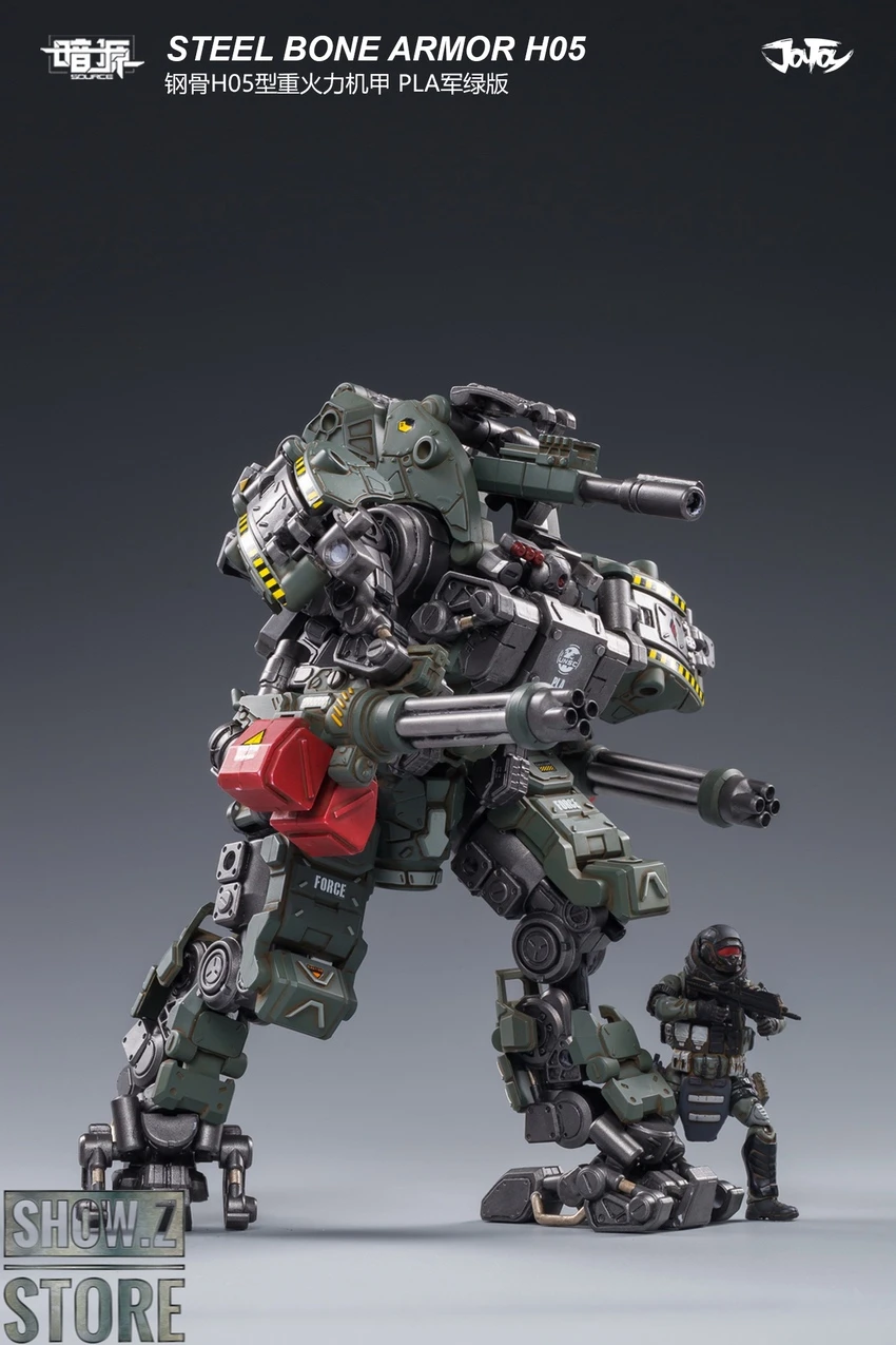 JoyToy Source 1/25 H05 Steel Bone Attack Mecha Military Green Color W/ Pilot - Image 6